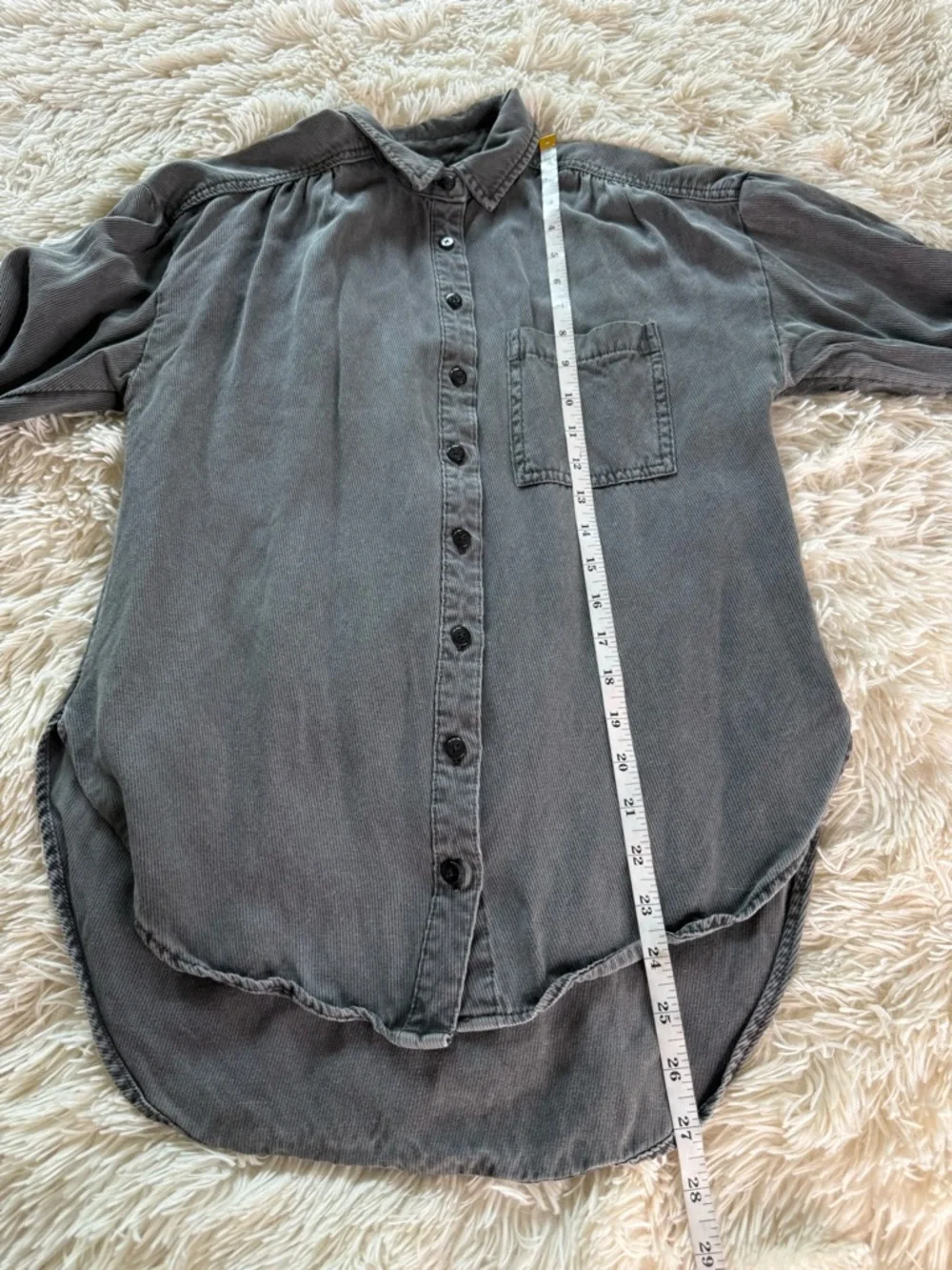 Pilcro Anthropologie Grey Button Down Shirt Size XXS